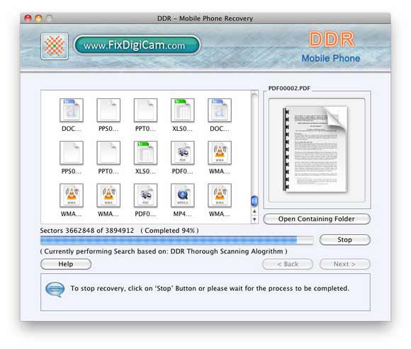 Screenshot of Mobile Mac Restore